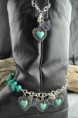 TURQUOISE HEART AND BLUE BUTTERFLY BOOT JEWELRY SET